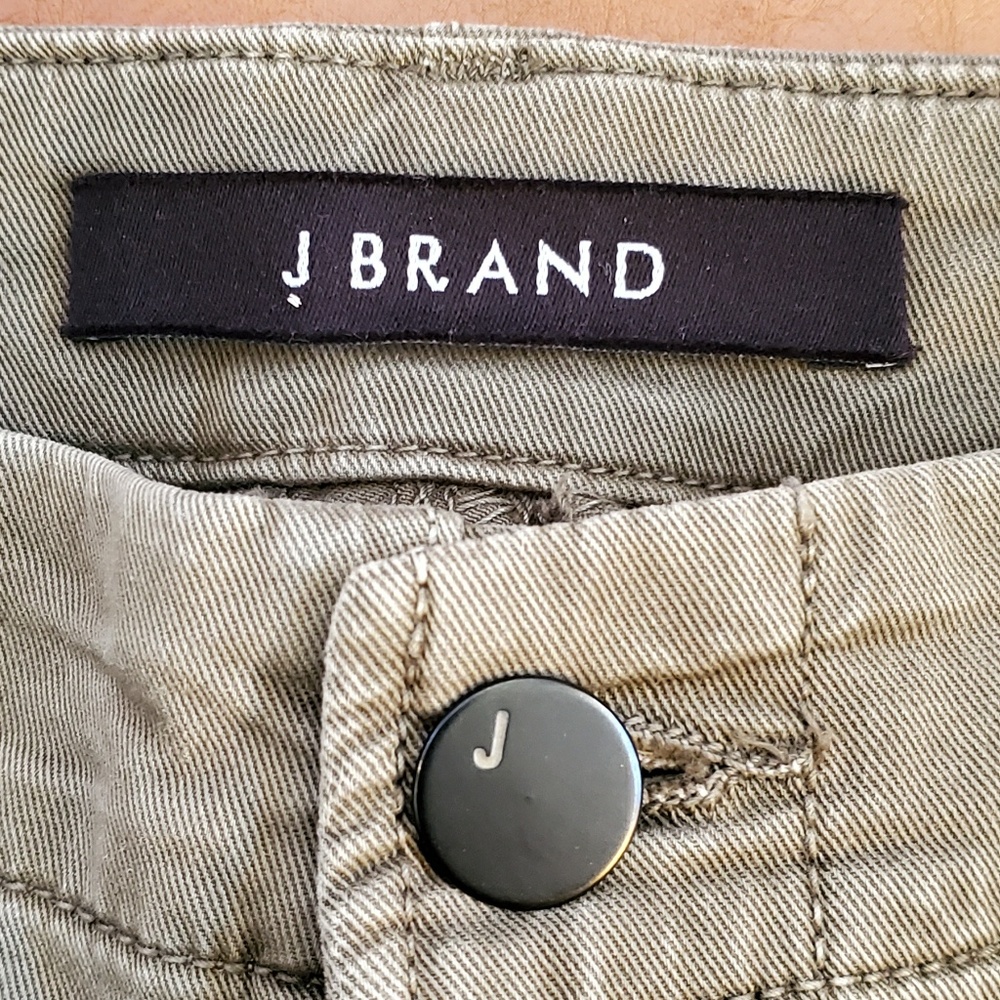 J Brand Olive Colored Cropped Jeans - Picture 3 of 5